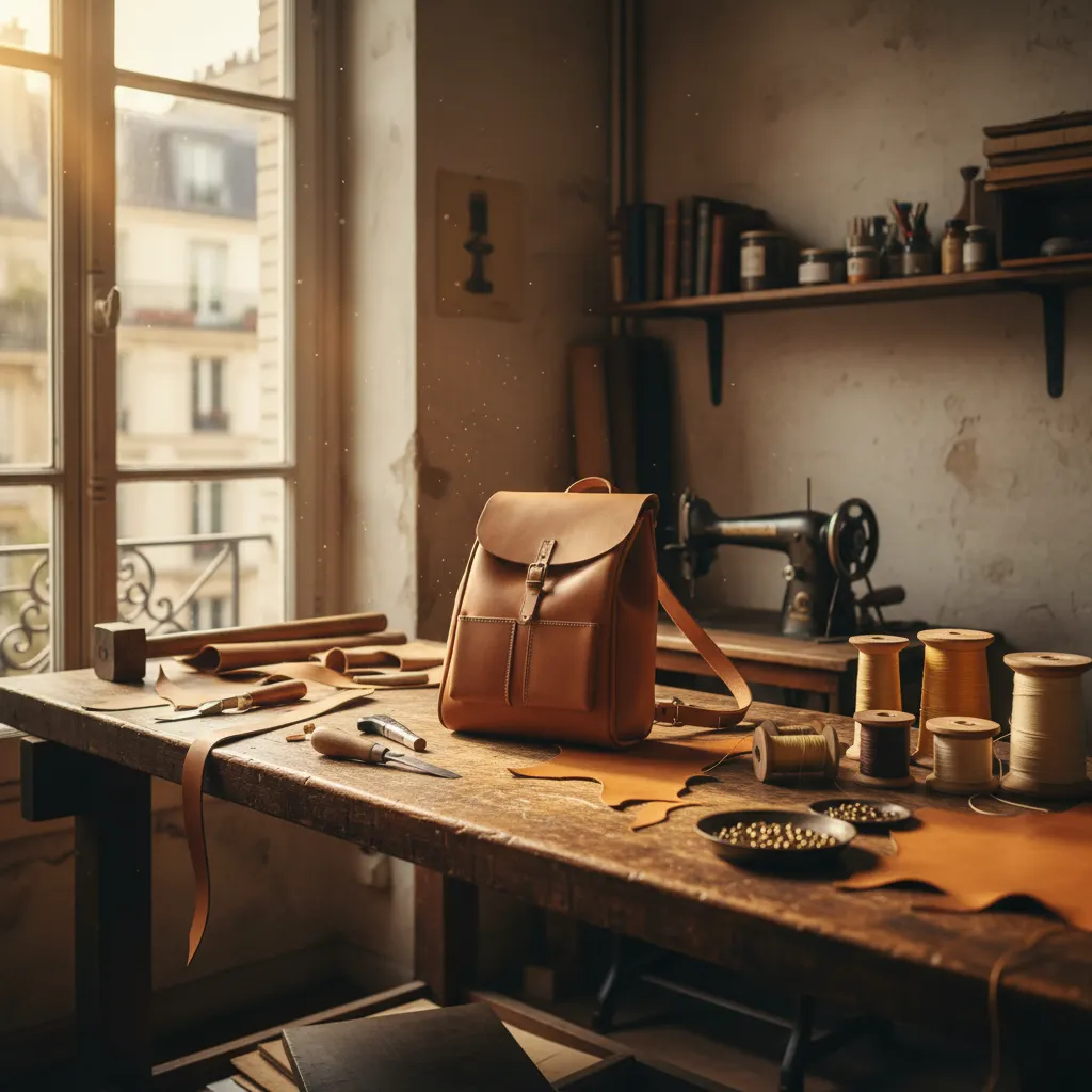 Atelier de maroquinerie SacUrbanLife — sacs à dos et sacoches en cuir